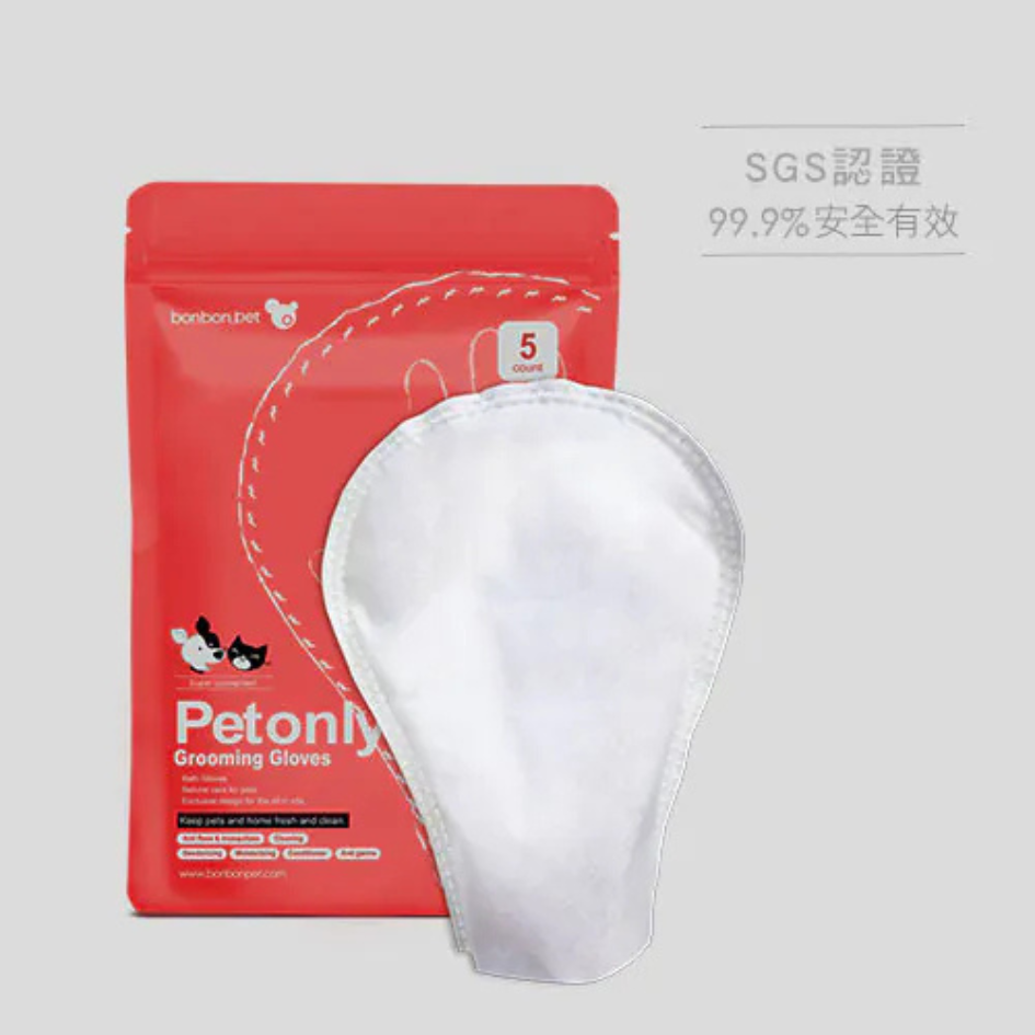 防蚊防蚤擦澡手套(5入/包) bonbonpet 免沖洗 溫和抑菌 貓狗通用 狗狗清潔-規格圖11