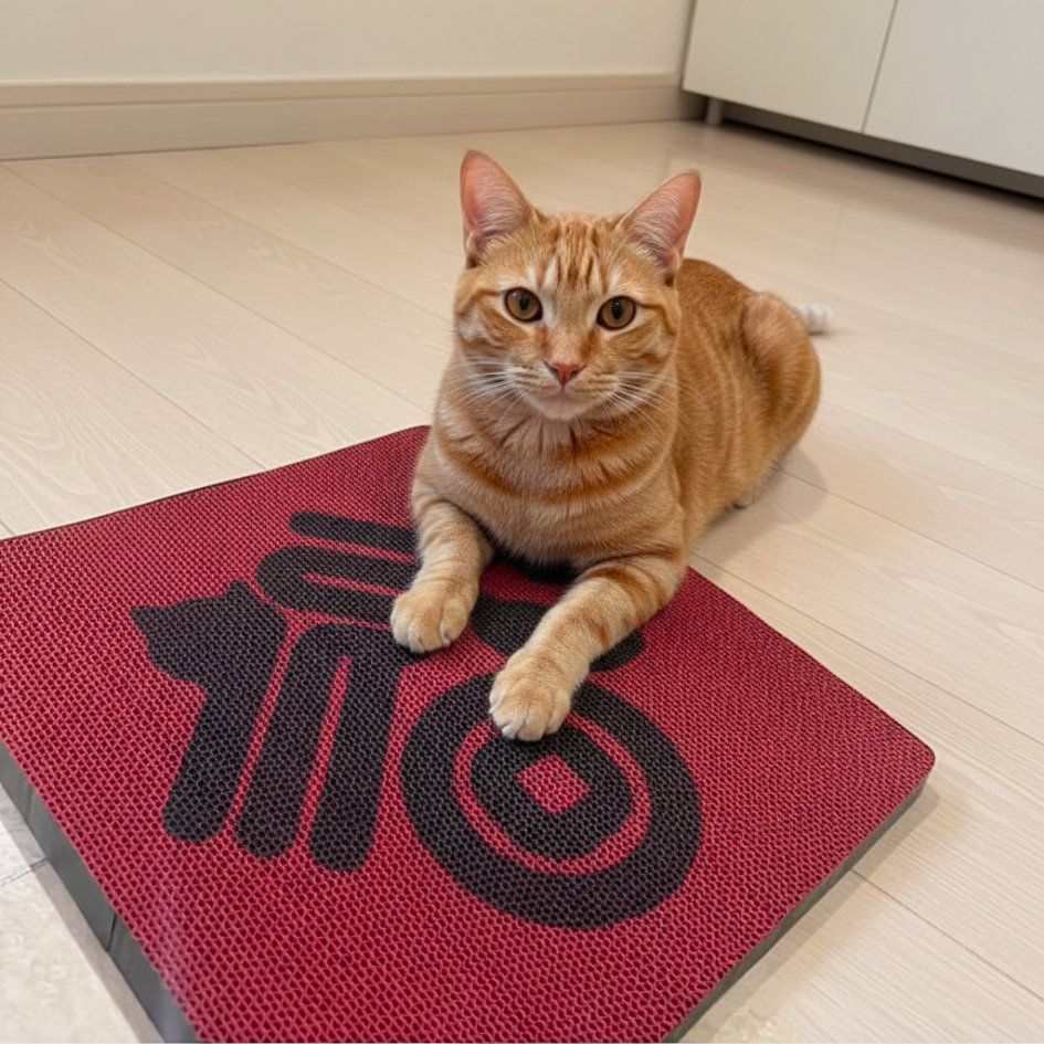 【招財福氣】新春創意貓抓板 耐磨不掉屑｜可貼牆貼門 貓抓墊 磨爪器 牆貼貓玩具 貓咪最愛 (福字/春節)-細節圖5