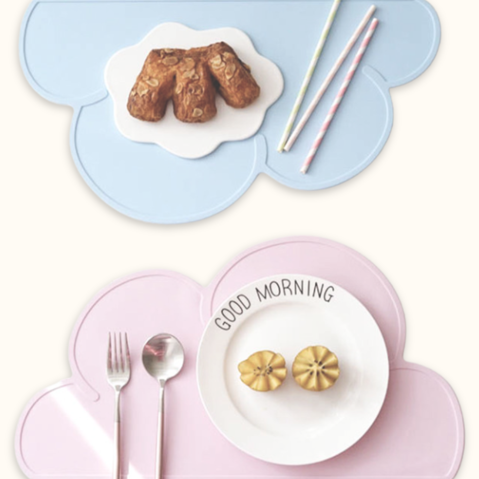 雲朵造型食品級矽膠防滑餐墊-細節圖3
