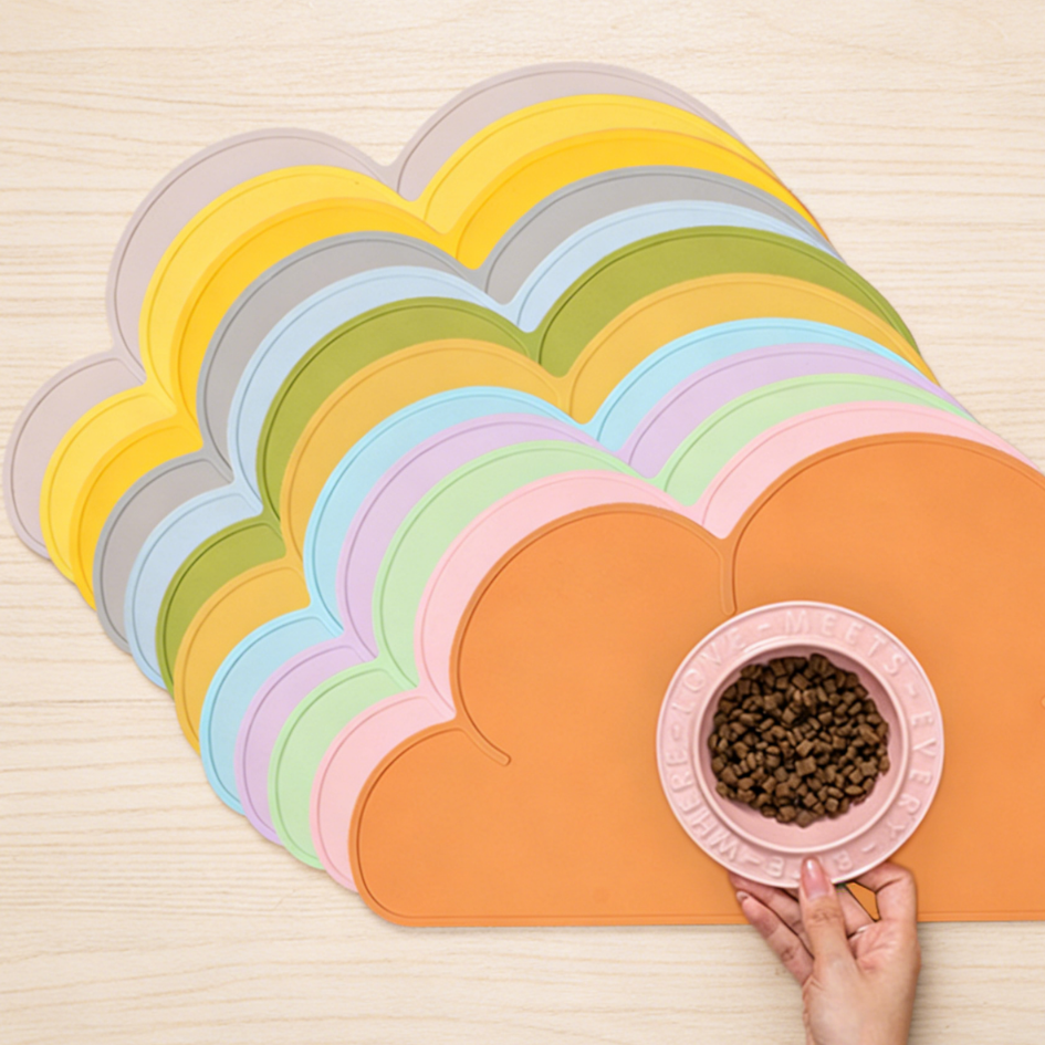 雲朵造型食品級矽膠防滑餐墊-細節圖8