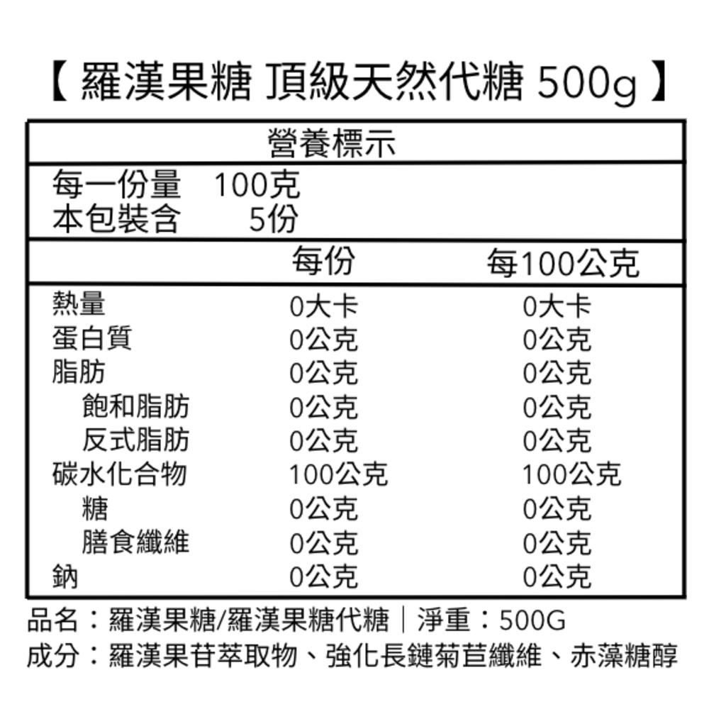 enya 恩亞 羅漢果代糖 500g/袋 添加 菊苣纖維/赤藻糖醇 完全零熱量的羅漢果糖 咖啡茶的健康甜味劑【恩亞生活】-細節圖3