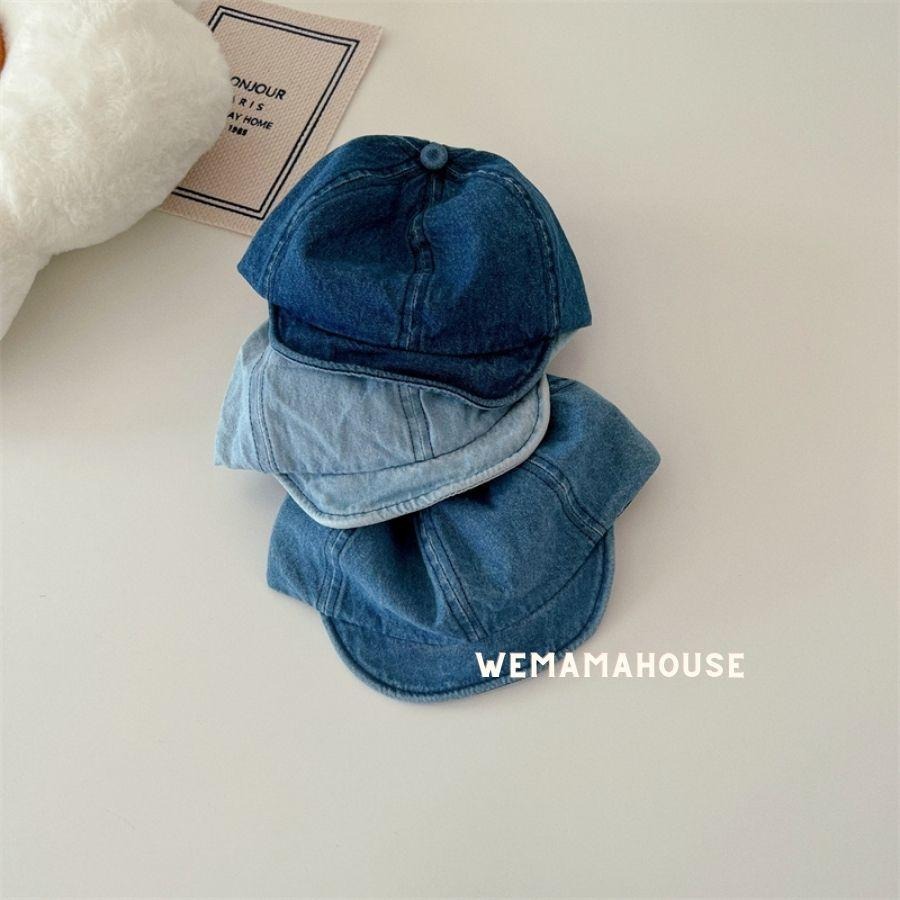 [台灣現貨] 兒童棒球帽 兒童鴨舌帽 兒童帽子 深藍 軟檐鴨舌帽 軟檐棒球帽 寶寶棒球帽 寶寶鴨舌帽 牛仔棒球帽 鴨舌帽-細節圖2