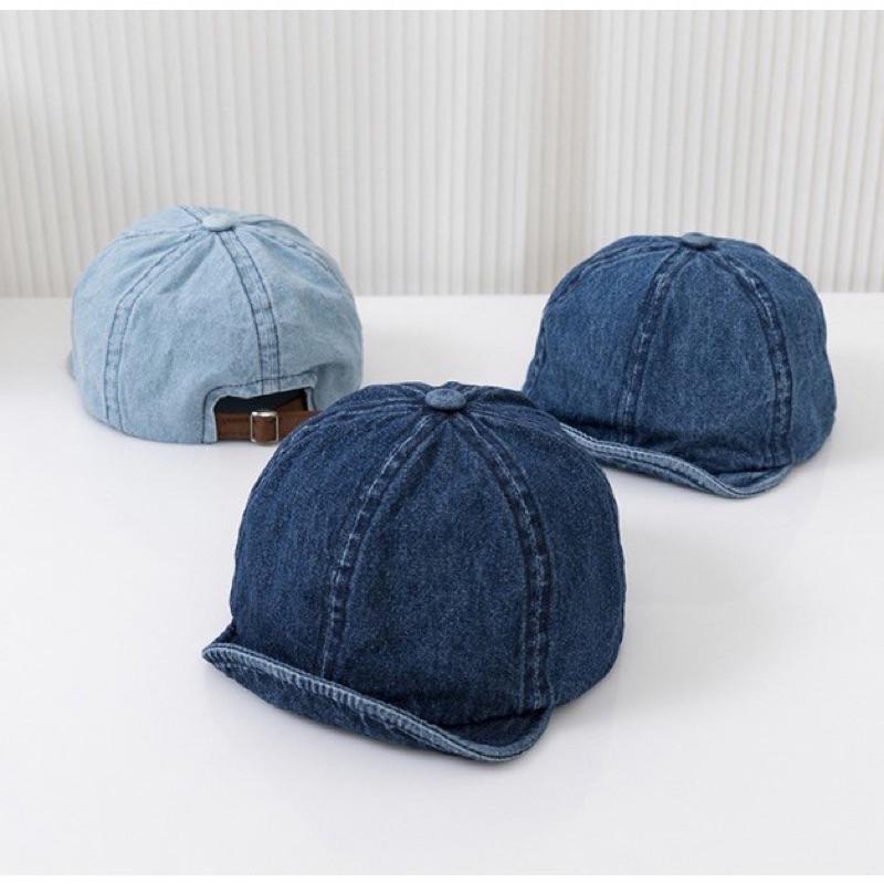 [台灣現貨] 兒童棒球帽 兒童鴨舌帽 兒童帽子 深藍 軟檐鴨舌帽 軟檐棒球帽 寶寶棒球帽 寶寶鴨舌帽 牛仔棒球帽 鴨舌帽-細節圖3