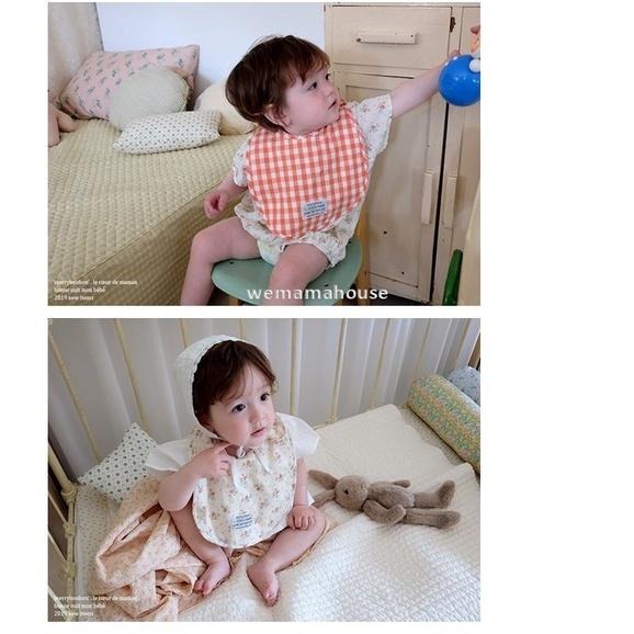 [台灣現貨免擱等] 寶寶圍兜 吃飯圍兜 圍兜兜 H1 圍兜 嬰兒圍兜 寶寶圍兜 口水圍兜 雙面圍兜 碎花圍兜 嬰兒口水巾-細節圖5