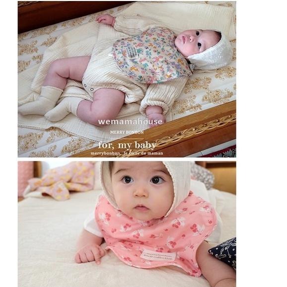 [台灣現貨免擱等] 寶寶圍兜 吃飯圍兜 圍兜兜 H1 圍兜 嬰兒圍兜 寶寶圍兜 口水圍兜 雙面圍兜 碎花圍兜 嬰兒口水巾-細節圖6