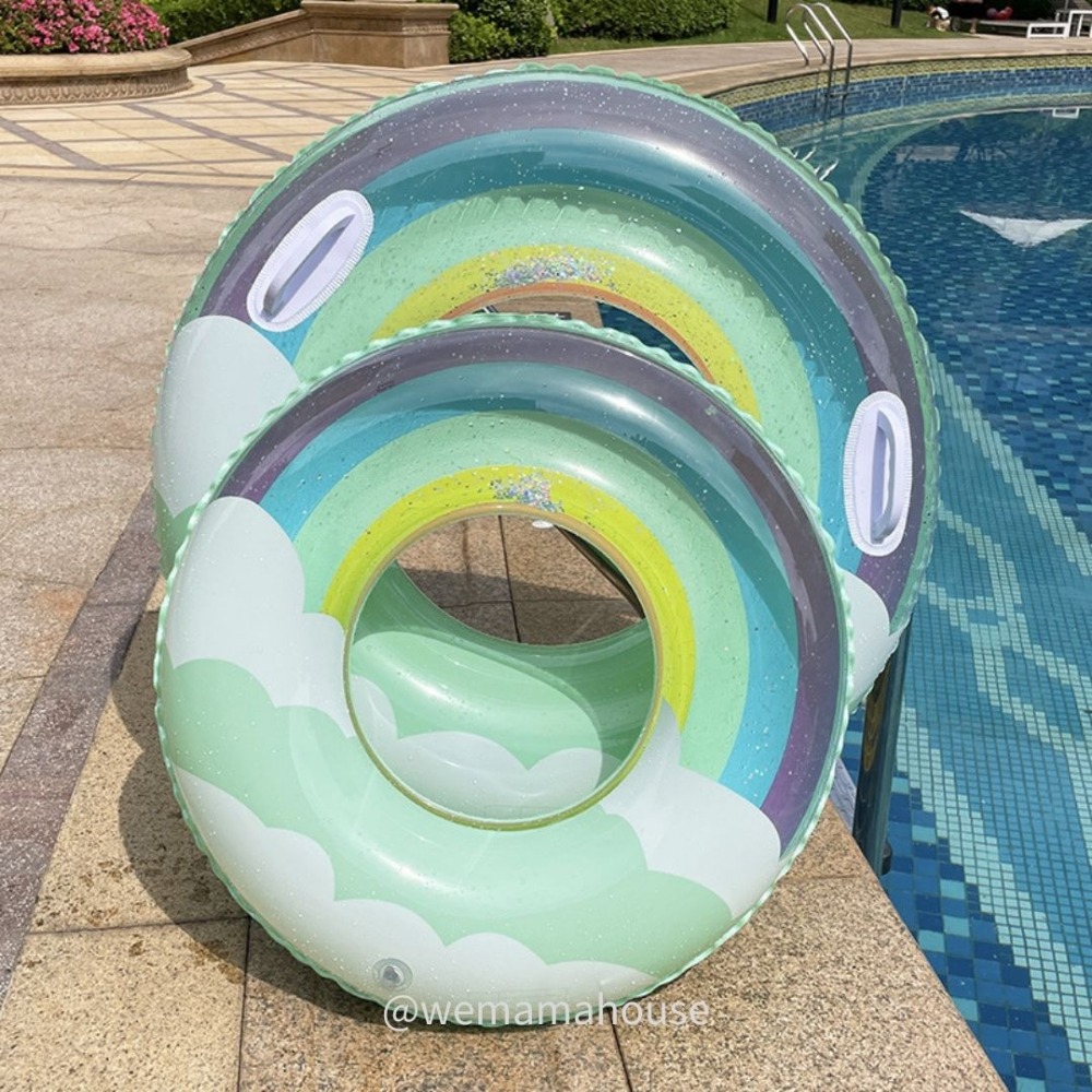 帽帽家👒台灣現貨 兒童泳圈 大人泳圈 泳圈 愛心 恐龍泳圈 韓系泳圈 小孩泳圈 游泳圈 復古泳圈 拚色泳圈 櫻桃泳圈-規格圖11