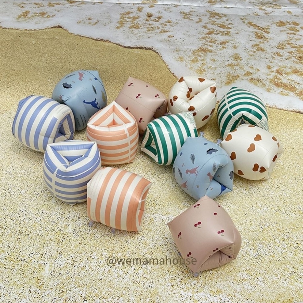 帽帽家👒台灣現貨🚚兒童手臂圈 臂圈 手臂圈 籃紫線條 手臂浮圈 浮力圈 游泳臂圈 小孩臂圈 兒童臂圈 兒童手臂浮力-細節圖2