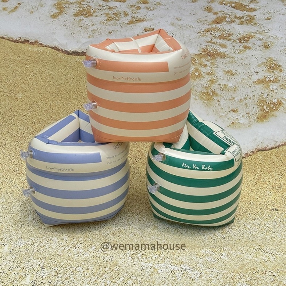 帽帽家👒台灣現貨🚚兒童手臂圈 臂圈 手臂圈 籃紫線條 手臂浮圈 浮力圈 游泳臂圈 小孩臂圈 兒童臂圈 兒童手臂浮力-細節圖5