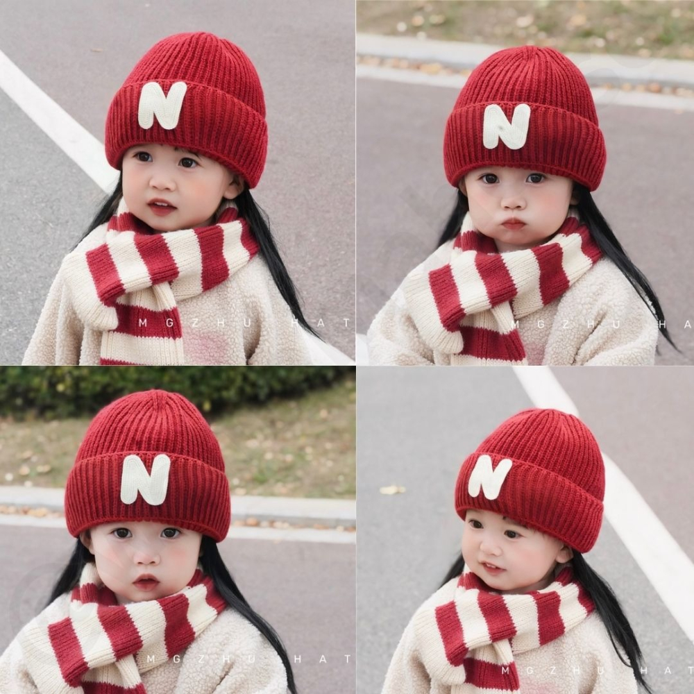 帽帽家👒台灣現貨🚚 寶寶毛帽 兒童毛帽 小孩毛帽 紅色 兒童護耳帽 毛帽 護耳毛帽 紅色毛帽 兒童毛線帽 毛線帽-細節圖11