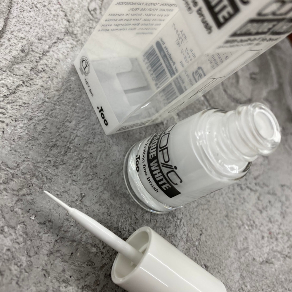 藝城美術-日本Copic OPAQUE WHITE 遮覆液 修正用不透明白色水性顏料-6ml 爆亮白（附筆刷）-細節圖4