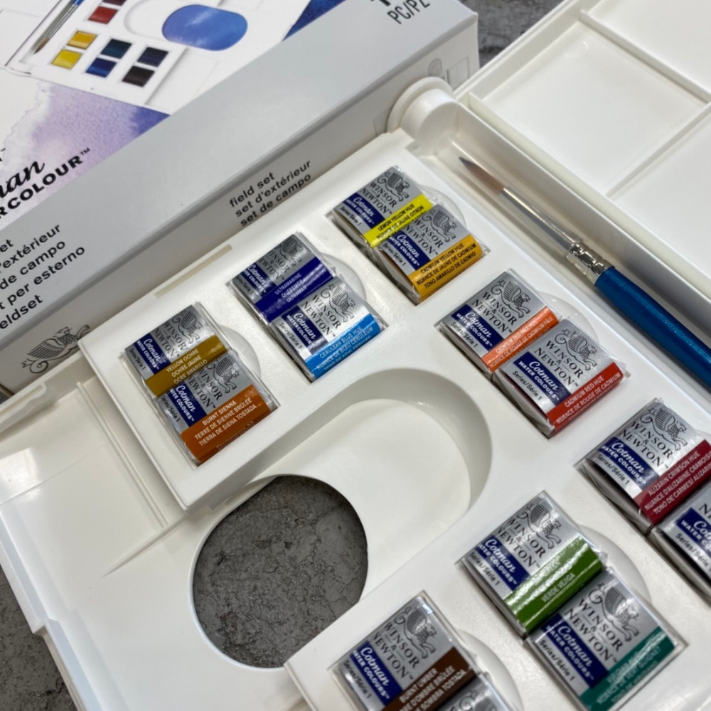 藝城美術~WINSOR & NEWTON 溫莎牛頓 Cotman 塊狀水彩 經典老配色 (14色) 特配版 新包裝~~-細節圖3