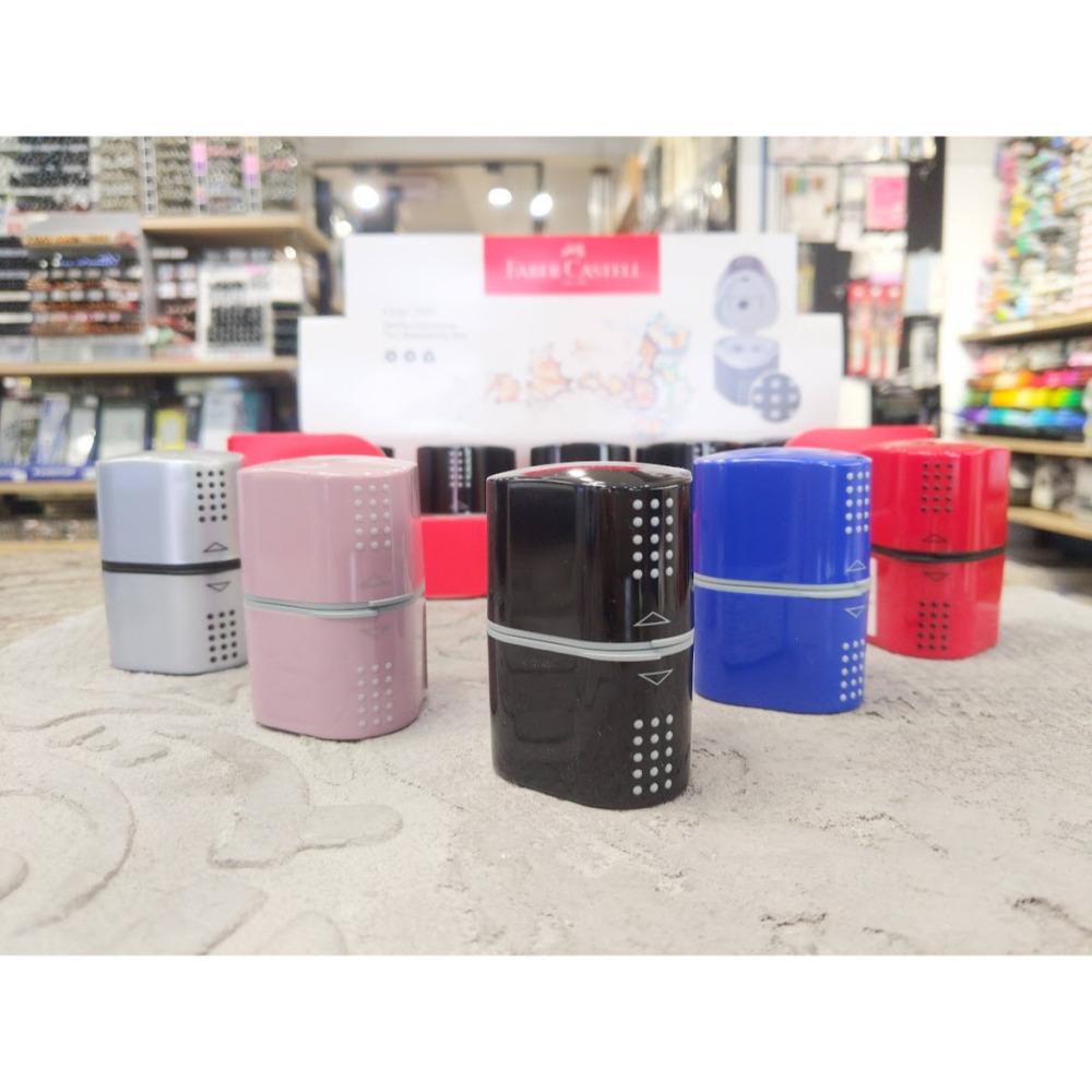 藝城美術~輝柏 Faber-Castell三孔削鉛筆器.三孔削鉛筆機 5色-細節圖7