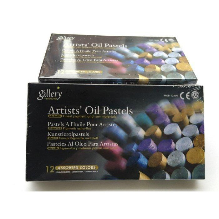 藝城美術~韓國MUNGYO gallery Artists  Oil Pastels  油性粉蠟筆 金屬/螢光12色-細節圖5