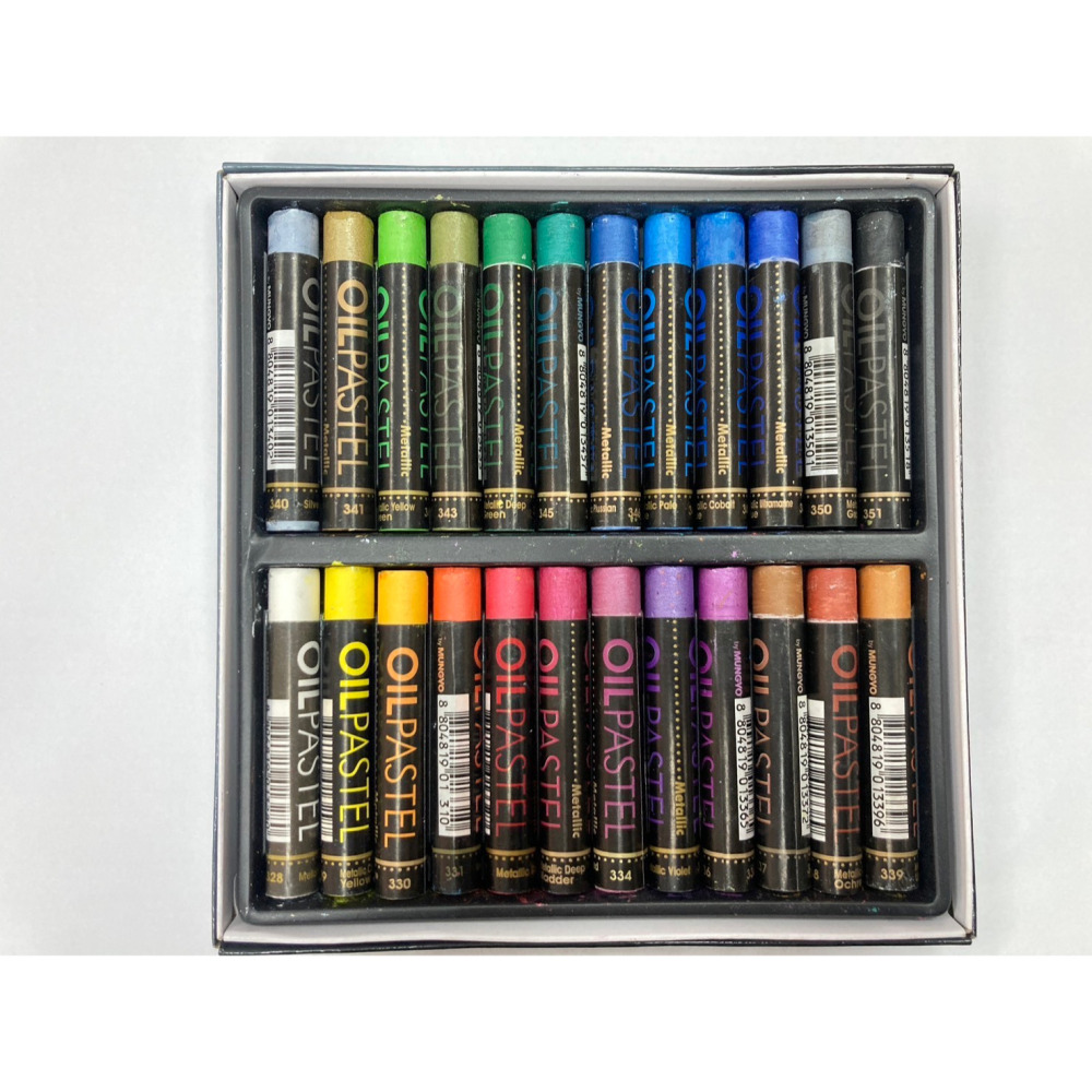 藝城美術~韓國MUNGYO gallery Artists  Oil Pastels  油性粉蠟筆 金屬/螢光12色-細節圖8