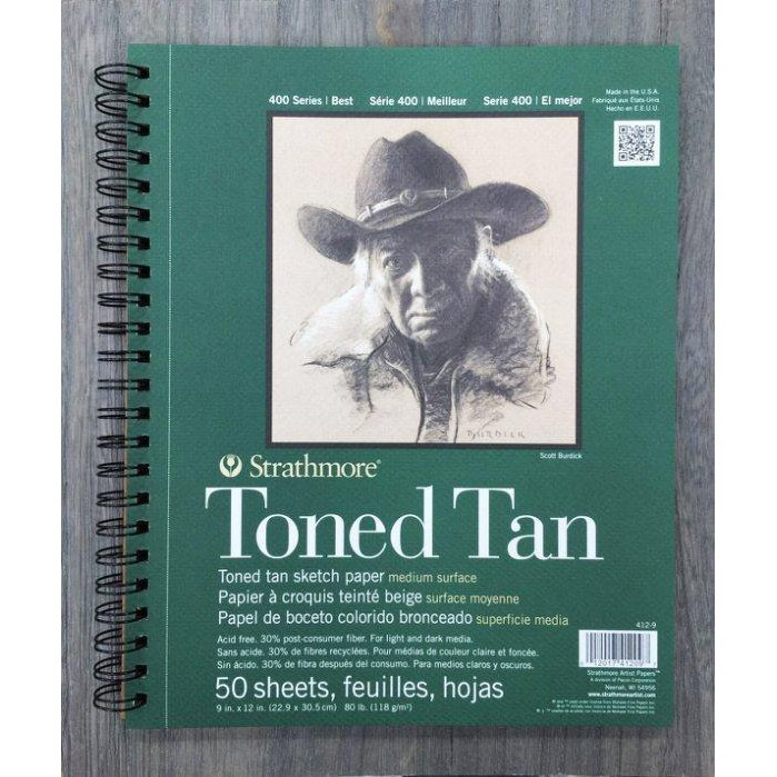 藝城美術~美國 絲蒂摩 Strathmore 400 有色素描本 系列 118g 線圈 中目-細節圖4