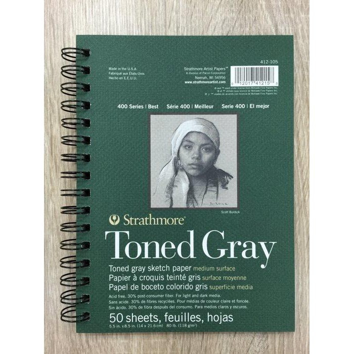 藝城美術~美國 絲蒂摩 Strathmore 400 有色素描本 系列 118g 線圈 中目-細節圖5