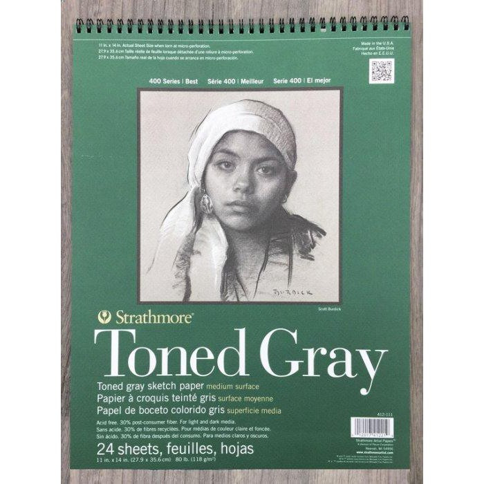 藝城美術~美國 絲蒂摩 Strathmore 400 有色素描本 系列 118g 線圈 中目-細節圖8