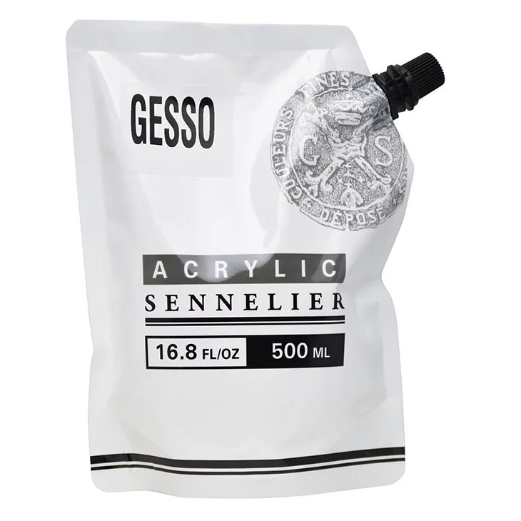 藝城美術~ 🇨🇵 法國 Sennelier 申內利爾 壓克力打底劑 Gesso 環保包裝 500ml-細節圖4