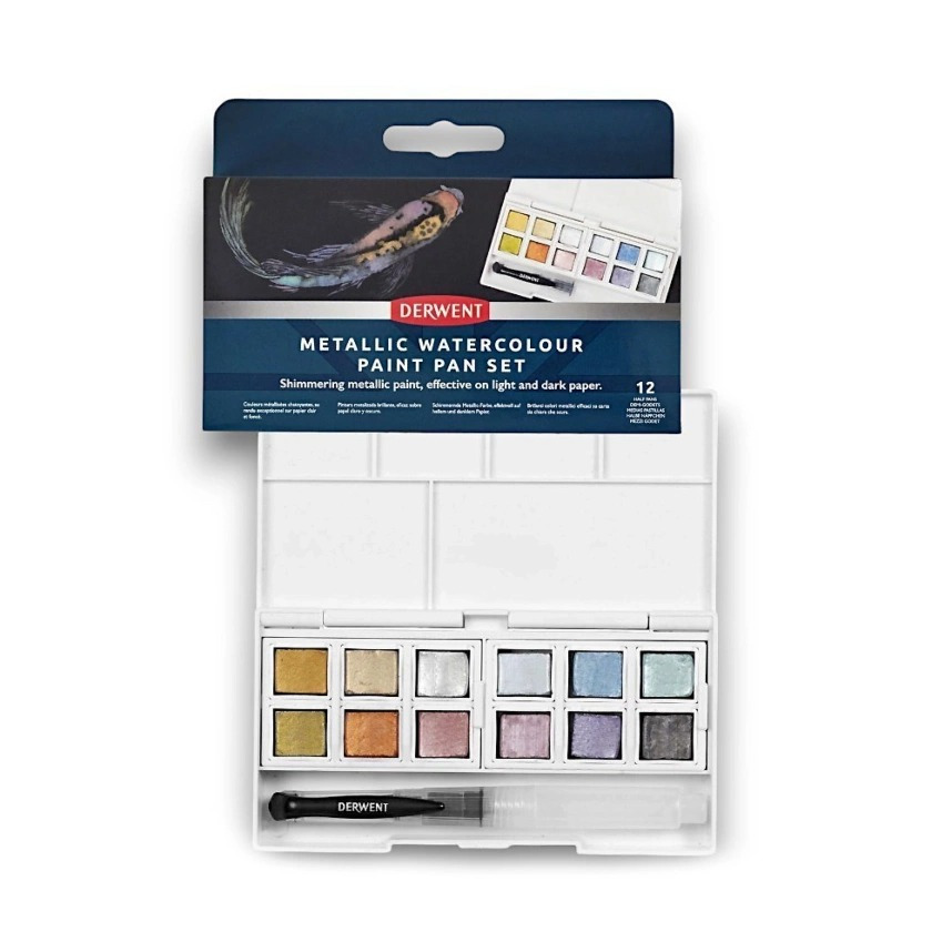 藝城美術~英國 DERWENT 德爾文  12 塊狀水彩 旅行盒系列-細節圖8