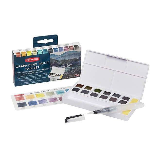 藝城美術~英國 DERWENT 德爾文  12 塊狀水彩 旅行盒系列-規格圖10