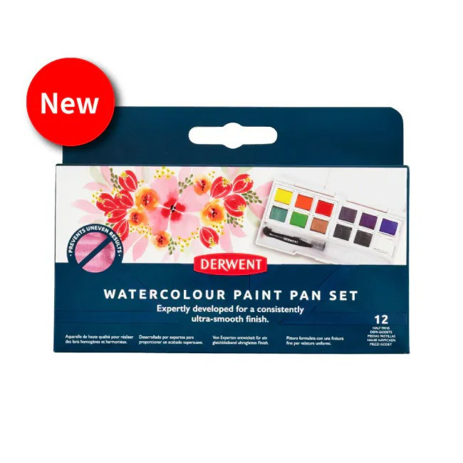 水彩色塊旅行盒12色