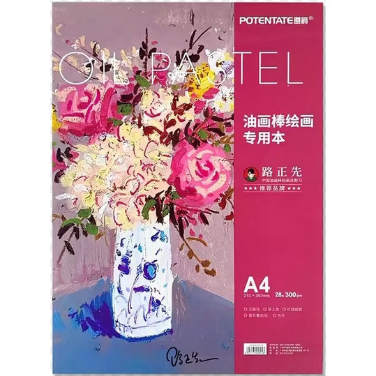 藝城美術~遵爵油蠟棒 專用繪畫本 油蠟筆專用本 300g 無酸性 韌性強 布紋紙  鐵圈 24K 膠裝 A5 A4-細節圖2