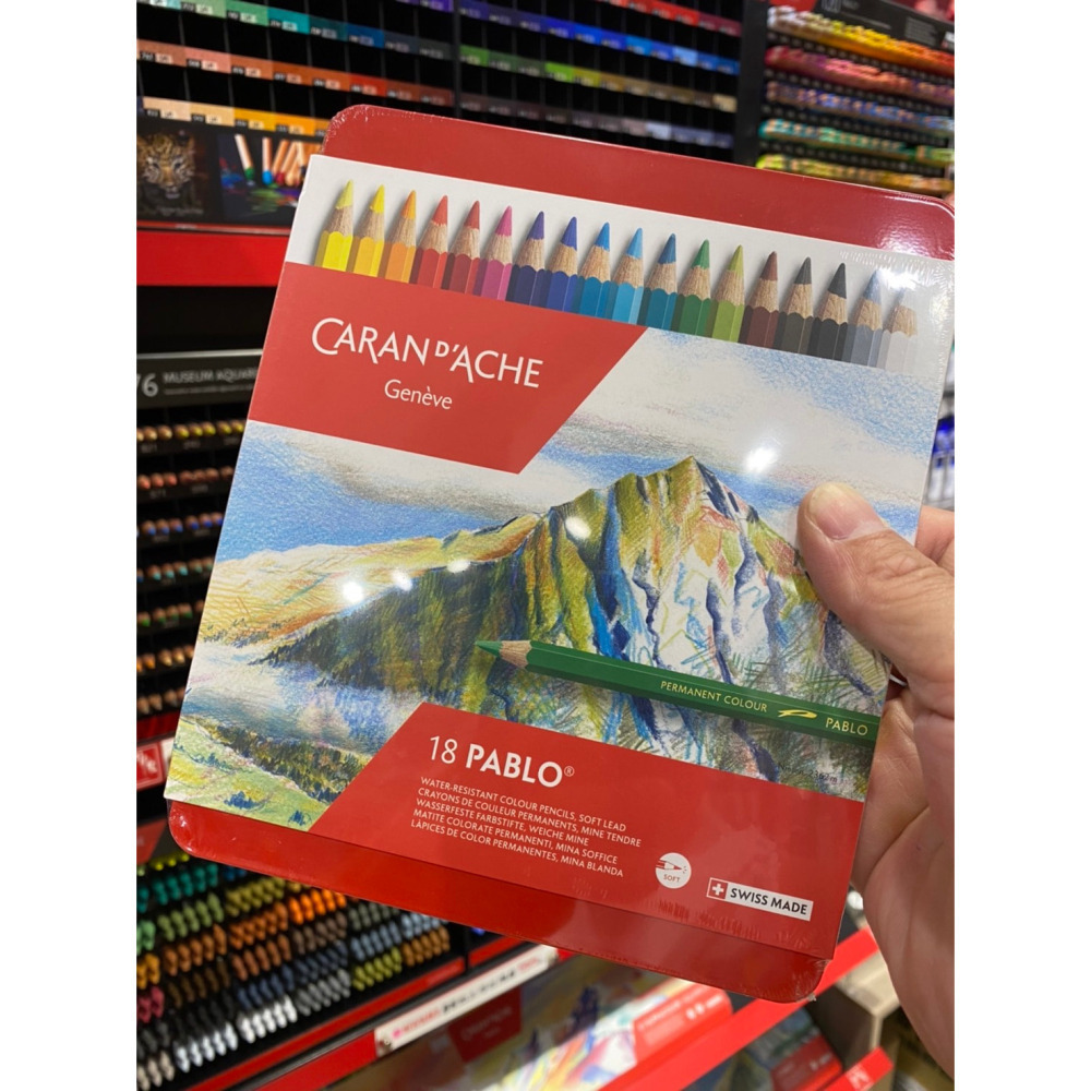 藝城美術~ 油性 瑞士 CARAN D＇ACHE 卡達油性/水性 色鉛筆 18色30色40色80色120色-細節圖4