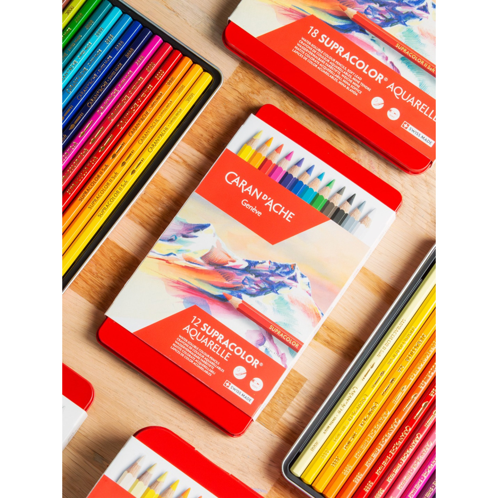 藝城美術~ 油性 瑞士 CARAN D＇ACHE 卡達油性/水性 色鉛筆 18色30色40色80色120色-細節圖10