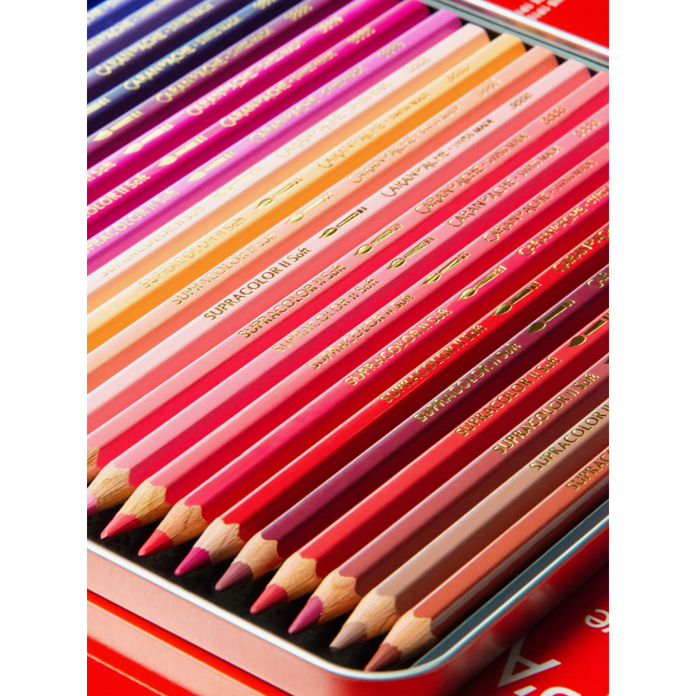 藝城美術~ 油性 瑞士 CARAN D＇ACHE 卡達油性/水性 色鉛筆 18色30色40色80色120色-細節圖11