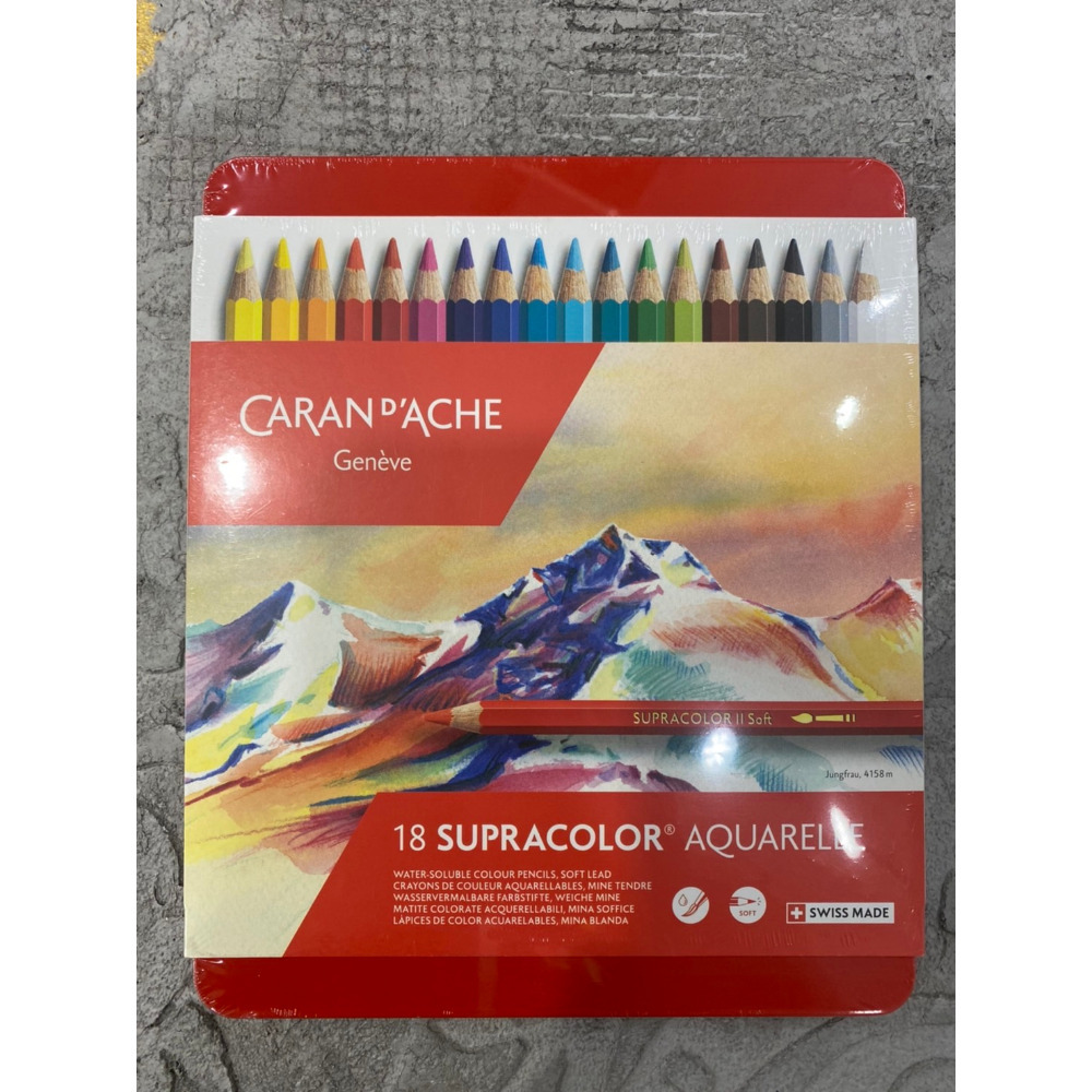 藝城美術~ 油性 瑞士 CARAN D＇ACHE 卡達油性/水性 色鉛筆 18色30色40色80色120色-規格圖11