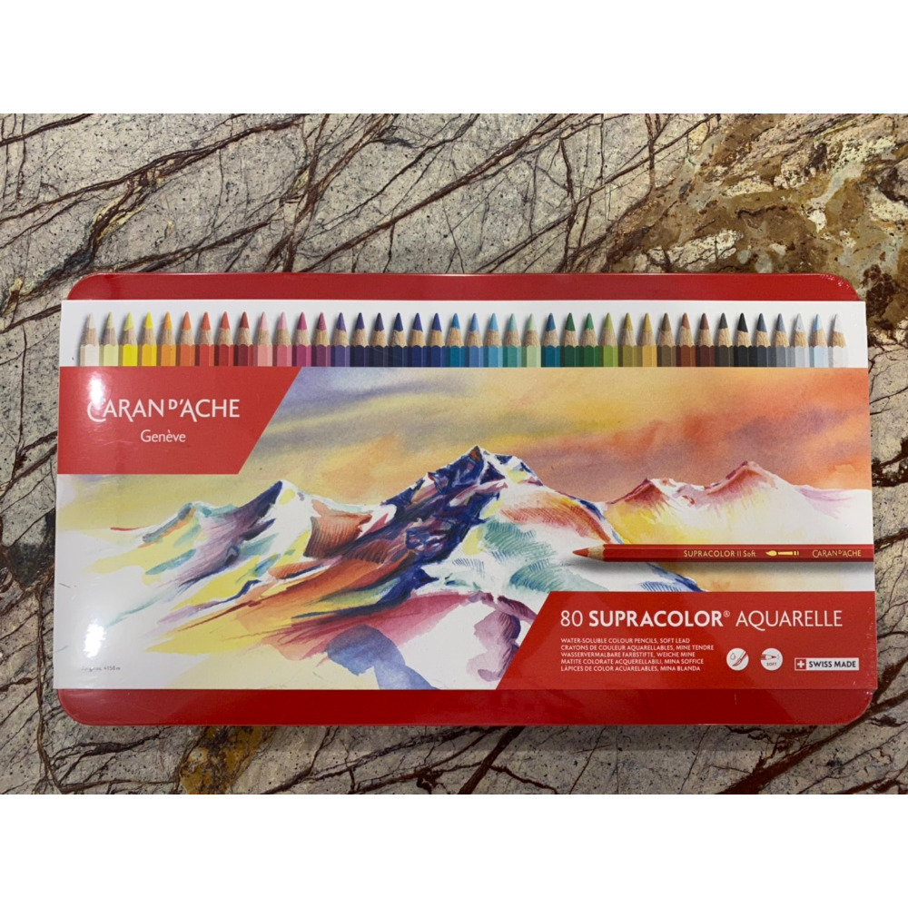 藝城美術~ 油性 瑞士 CARAN D＇ACHE 卡達油性/水性 色鉛筆 18色30色40色80色120色-規格圖11