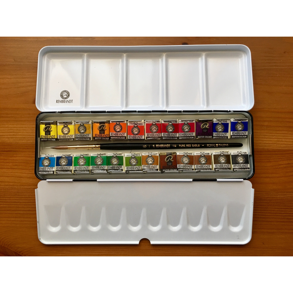 藝城美術~荷蘭 林布蘭 Rembrandt 專家級 塊狀水彩12色/24色-細節圖7