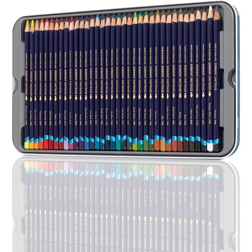 藝城美術~ DERWENT德爾文 Inktense水墨色鉛筆 12/24/36/72色-鐵盒裝-細節圖2