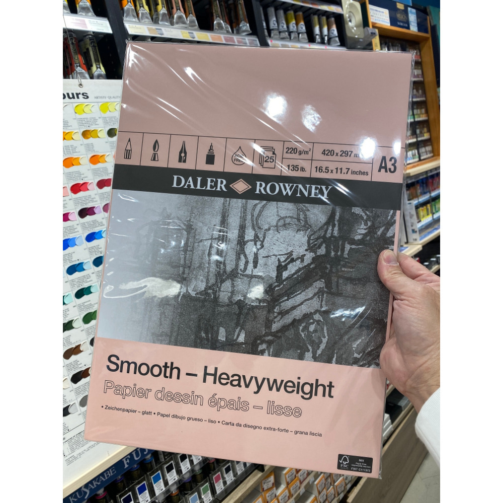 藝城美術~  英國 ROWNEY 朗尼戴樂插畫本 A4/A3 220G 細目 25張 代針筆、色鉛筆、麥克筆、彩色墨水-規格圖9