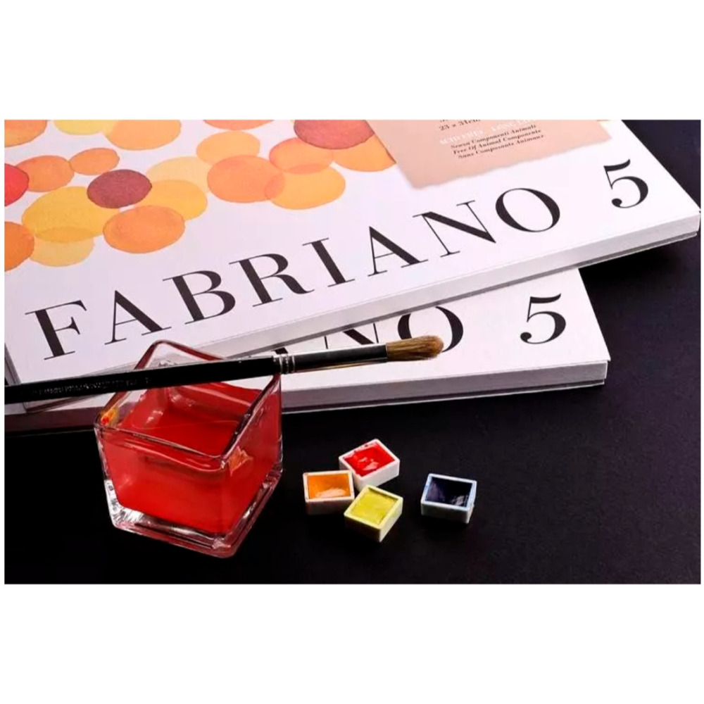 藝城美術~ FABRIANO 5 水彩紙 中目 300g  20張 50%棉 封膠 多媒材適用 二種尺寸-細節圖2