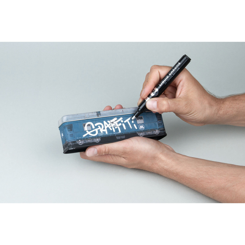 藝城美術~德國 MOLOTOW 仿真 小火車 鐵製鉛筆盒 限量~~-細節圖6