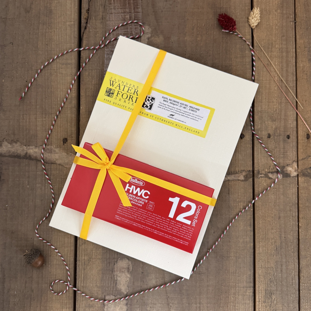 藝城美術~ 🎁 2024歲末送禮 畫蛇添福水彩組 好賓透明水彩+伊莎貝水彩筆+山度士水彩紙 三種組合 限量👑-細節圖3