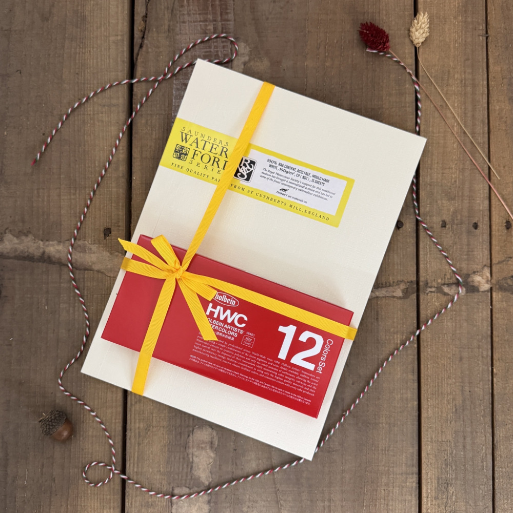 畫蛇添福水彩吉祥組