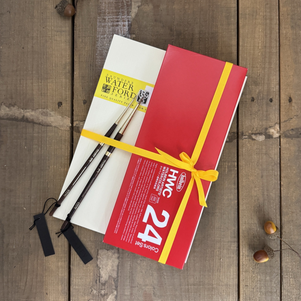 藝城美術~ 🎁 2024歲末送禮 畫蛇添福水彩組 好賓透明水彩+伊莎貝水彩筆+山度士水彩紙 三種組合 限量👑-規格圖3
