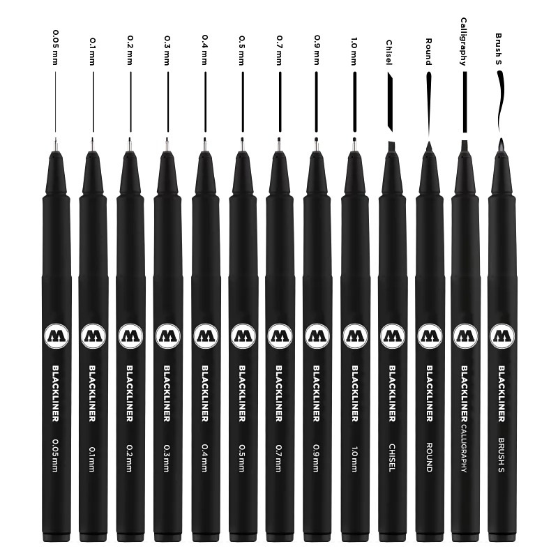 藝城美術~德國 MOLOTOW Blackliner 代針筆 多種規格  輕鬆書寫 防水 防暈 快乾 無味-細節圖4