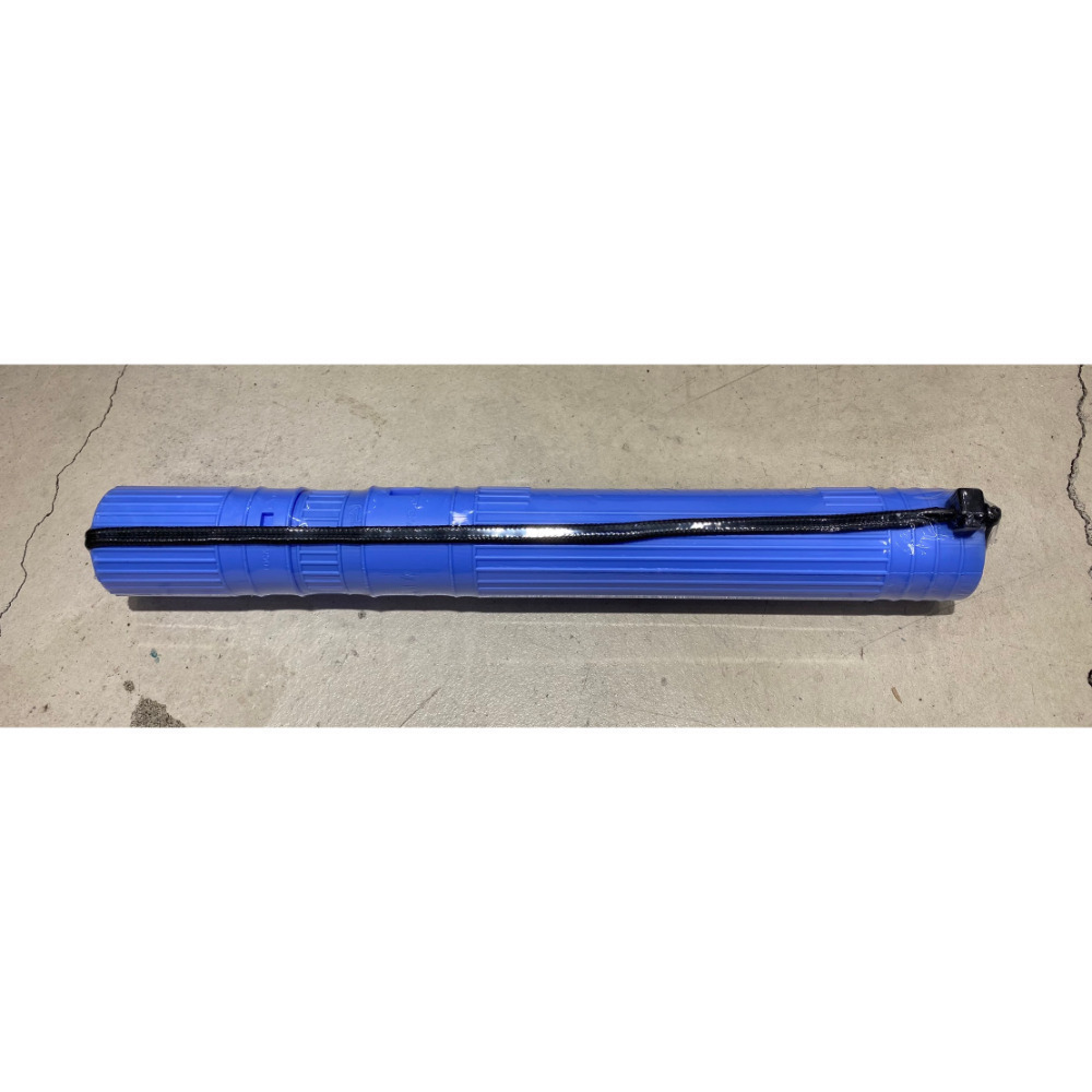 藝城美術~(小) 三節式揹帶式伸縮 圖筒 畫筒 海報筒－－－伸縮44~67cm直徑6公分圖紙收納藍灰黑三色(外觀45cm)-規格圖6