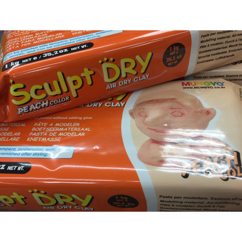 藝城美術~ MUNGYO 免燒陶土 公仔土 韓國製  1000g/ Sculpt dry 4種顏色 超取最多4包-細節圖7