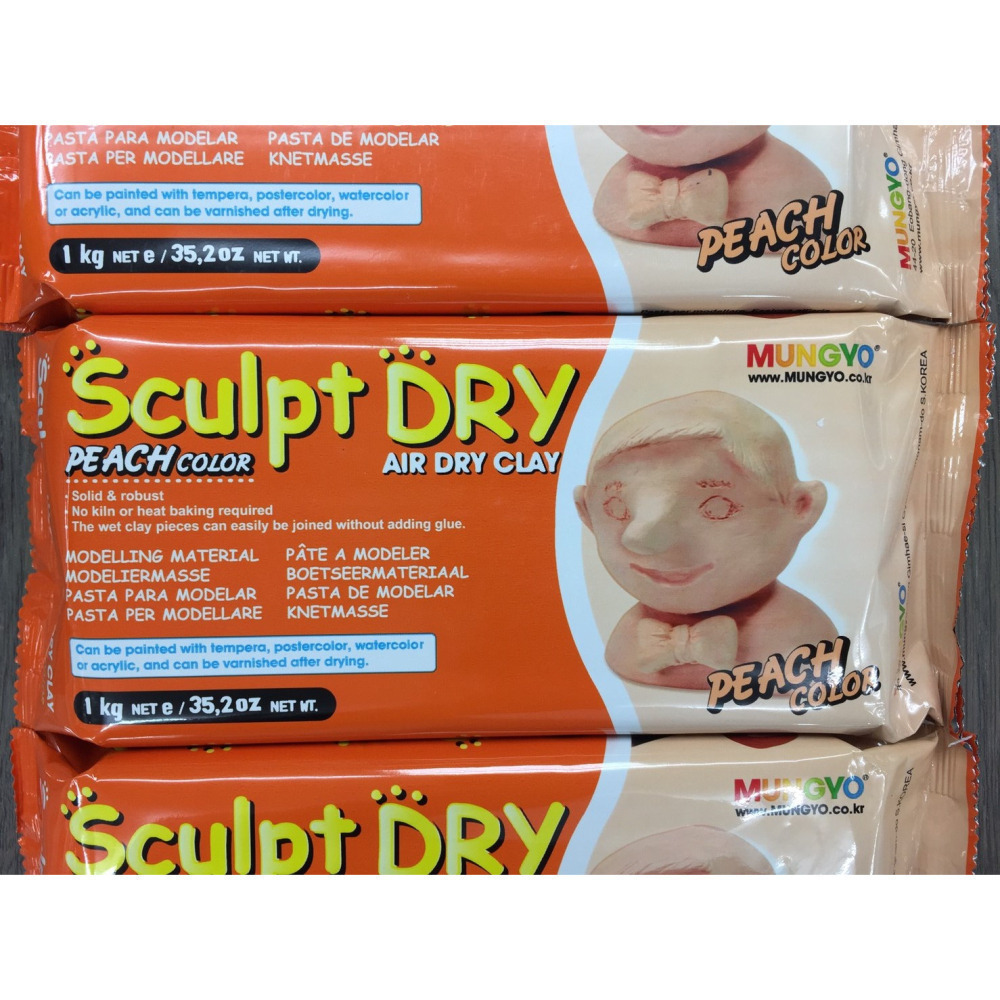 藝城美術~ MUNGYO 免燒陶土 公仔土 韓國製  1000g/ Sculpt dry 4種顏色 超取最多4包-細節圖10