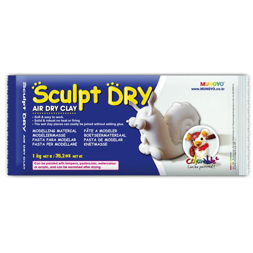 藝城美術~ MUNGYO 免燒陶土 公仔土 韓國製  1000g/ Sculpt dry 4種顏色 超取最多4包-規格圖11