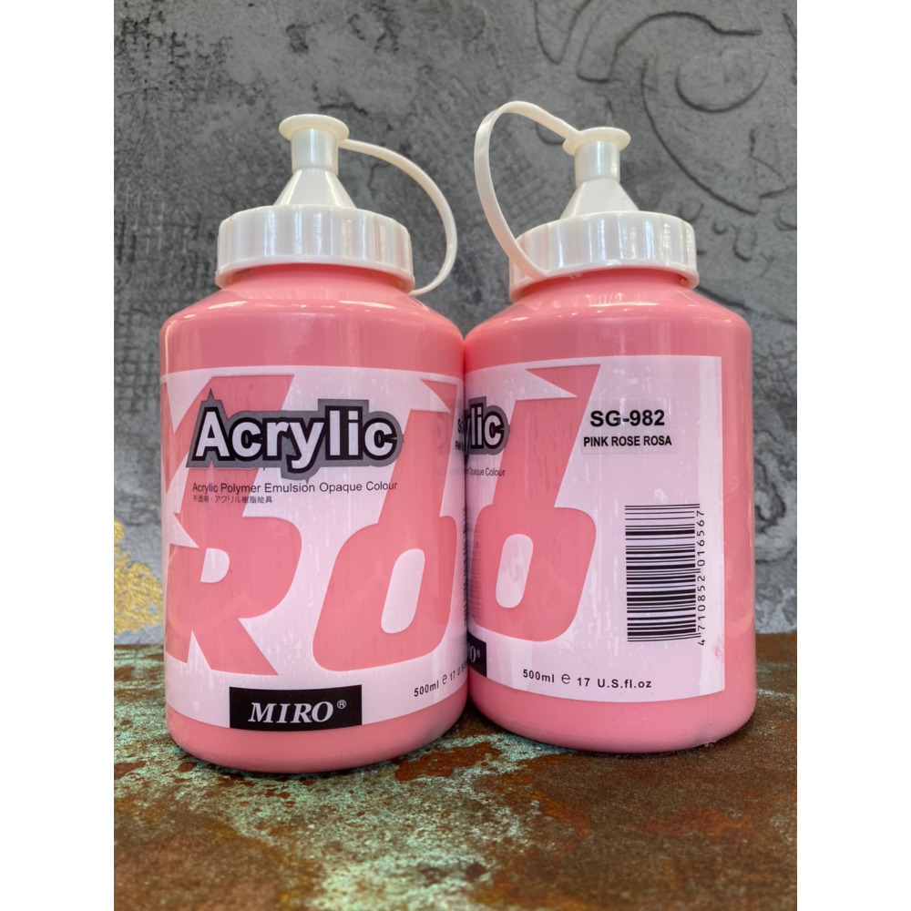 藝城美術~ ㊕MIRO 米羅 壓克力顏料 ACRYLIC 丙烯 色彩純淨亮麗500ml 大容量  特殊色 📢 超取7罐-規格圖4