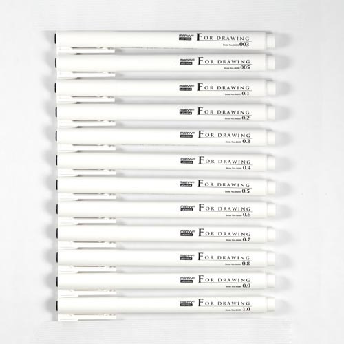 藝城美術~ 日本 UCHIDA MARVY 4600 耐水性代針筆 黑色(0.03-1.0mm、B) 單支賣場-細節圖4