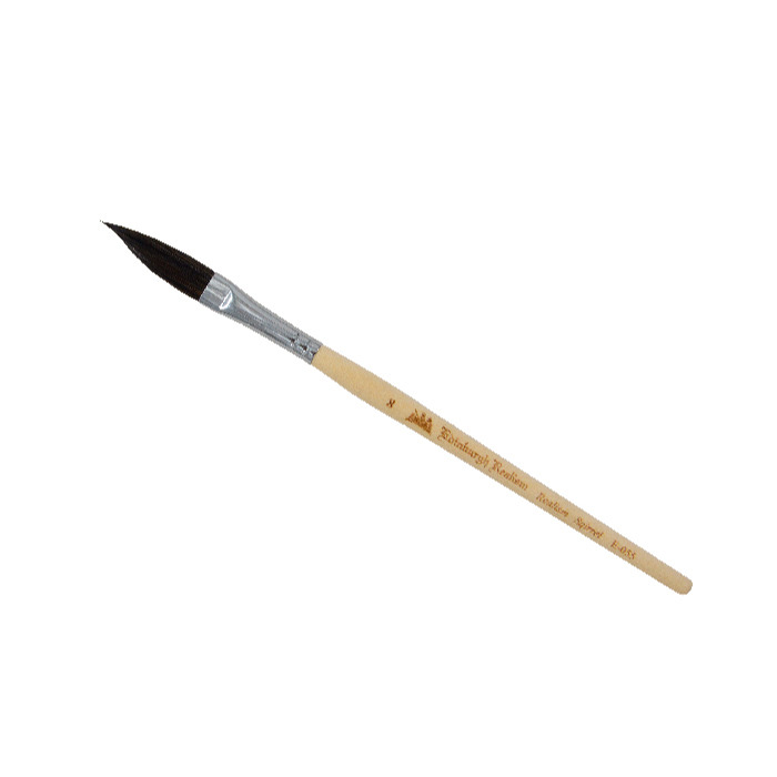 藝城美術~ 愛丁堡 灰鼠毛 刀峰水彩筆 E055 繪製葉片、湖面、草枝、花朵有優異的表現 四種尺寸-規格圖6