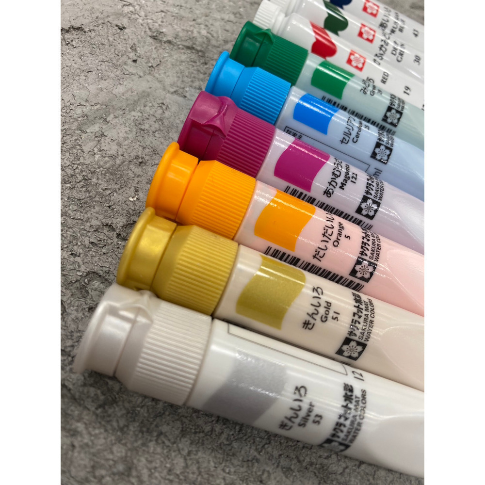 藝城美術~日本 SAKURA 櫻花 麥脫 半透明 水彩 顏料 12ml 12/24色 最新包裝-規格圖11