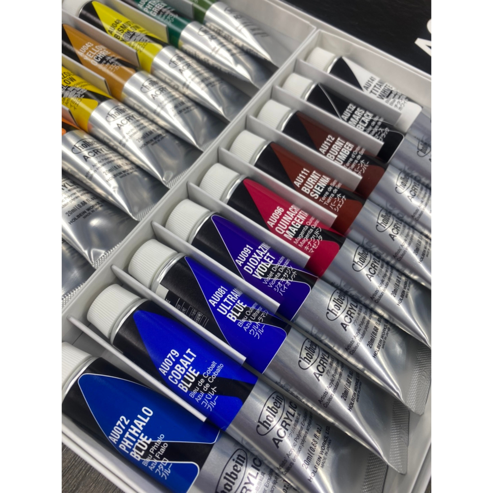 藝城美術~日本 好賓 Holbein Heavy Body 專家級重質壓克力顏料 20ml 12/18/24色-細節圖2