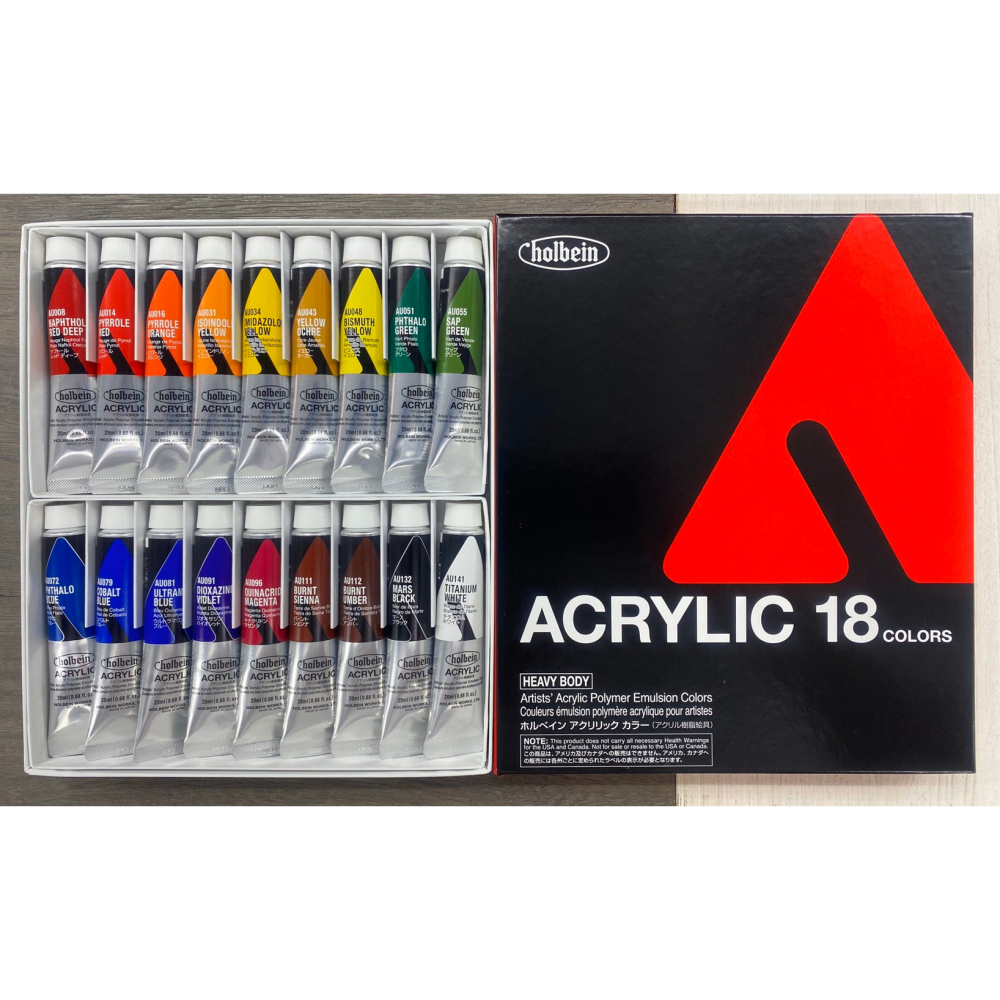藝城美術~日本 好賓 Holbein Heavy Body 專家級重質壓克力顏料 20ml 12/18/24色-細節圖5